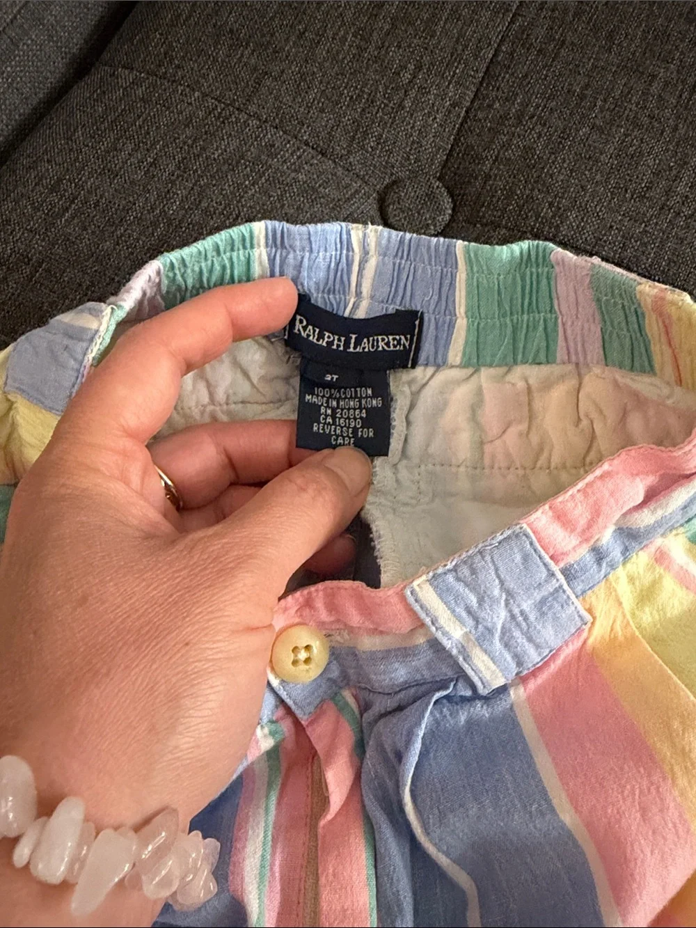 Ralph Lauren Pastel Multi-Stripe Flat Front Shorts